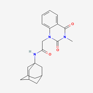 molecular formula C21H25N3O3 B4475340 N-(ADAMANTAN-1-YL)-2-(3-METHYL-2,4-DIOXO-1,2,3,4-TETRAHYDROQUINAZOLIN-1-YL)ACETAMIDE 