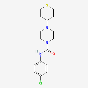 molecular formula C16H22ClN3OS B4475818 N-(4-chlorophenyl)-4-(tetrahydro-2H-thiopyran-4-yl)piperazine-1-carboxamide 