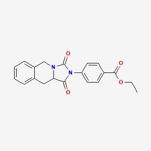 molecular formula C20H18N2O4 B4475904 ethyl 4-(1,3-dioxo-1,5,10,10a-tetrahydroimidazo[1,5-b]isoquinolin-2(3H)-yl)benzoate 