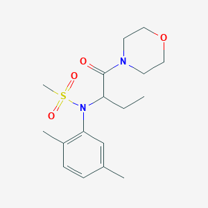 molecular formula C17H26N2O4S B4475965 N-(2,5-dimethylphenyl)-N-[1-(4-morpholinylcarbonyl)propyl]methanesulfonamide 