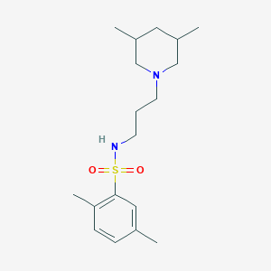 molecular formula C18H30N2O2S B4476046 N-[3-(3,5-dimethyl-1-piperidinyl)propyl]-2,5-dimethylbenzenesulfonamide 