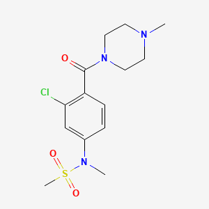 molecular formula C14H20ClN3O3S B4476192 N-[3-chloro-4-(4-methylpiperazine-1-carbonyl)phenyl]-N-methylmethanesulfonamide 