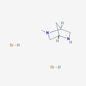 molecular formula C6H14Br2N2 B044762 (1S,4S)-2-Methyl-2,5-diazabicyclo[2.2.1]heptane dihydrobromide CAS No. 125224-62-6