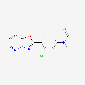 molecular formula C14H10ClN3O2 B4476218 N-(3-CHLORO-4-{[1,3]OXAZOLO[4,5-B]PYRIDIN-2-YL}PHENYL)ACETAMIDE 