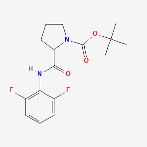molecular formula C16H20F2N2O3 B4476730 tert-butyl 2-{[(2,6-difluorophenyl)amino]carbonyl}-1-pyrrolidinecarboxylate 