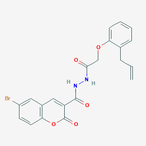 molecular formula C21H17BrN2O5 B447683 N'-[(2-allylphenoxy)acetyl]-6-bromo-2-oxo-2H-chromene-3-carbohydrazide 