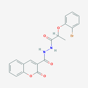 N'-[2-(2-bromophenoxy)propanoyl]-2-oxo-2H-chromene-3-carbohydrazide