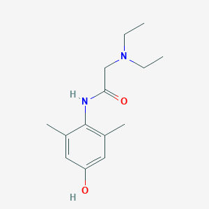 molecular formula C14H22N2O2 B044769 Acetamide, 2-(diethylamino)-N-(4-hydroxy-2,6-dimethylphenyl)- CAS No. 39942-41-1