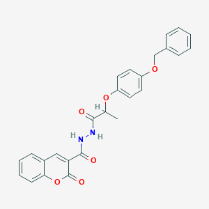 N'-{2-[4-(benzyloxy)phenoxy]propanoyl}-2-oxo-2H-chromene-3-carbohydrazide
