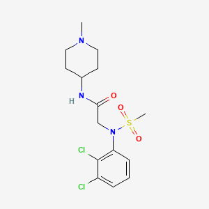 molecular formula C15H21Cl2N3O3S B4477067 N~2~-(2,3-dichlorophenyl)-N~1~-(1-methyl-4-piperidinyl)-N~2~-(methylsulfonyl)glycinamide 