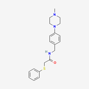 molecular formula C20H25N3OS B4477219 N-[4-(4-methyl-1-piperazinyl)benzyl]-2-(phenylthio)acetamide 