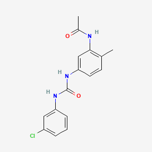 molecular formula C16H16ClN3O2 B4477495 N-[5-({[(3-chlorophenyl)amino]carbonyl}amino)-2-methylphenyl]acetamide 