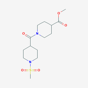 molecular formula C14H24N2O5S B4477540 METHYL 1-(1-METHANESULFONYLPIPERIDINE-4-CARBONYL)PIPERIDINE-4-CARBOXYLATE 