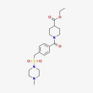molecular formula C21H31N3O5S B4477589 ETHYL 1-(4-{[(4-METHYLPIPERAZIN-1-YL)SULFONYL]METHYL}BENZOYL)PIPERIDINE-4-CARBOXYLATE 
