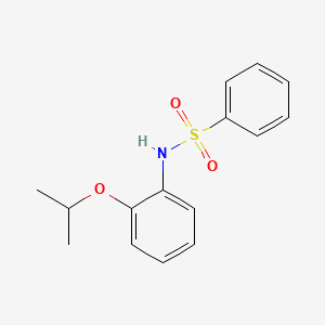 molecular formula C15H17NO3S B4477847 N-[2-(propan-2-yloxy)phenyl]benzenesulfonamide 