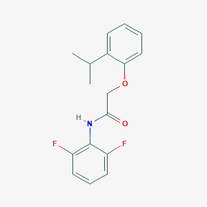 molecular formula C17H17F2NO2 B4477867 N-(2,6-difluorophenyl)-2-[2-(propan-2-yl)phenoxy]acetamide 