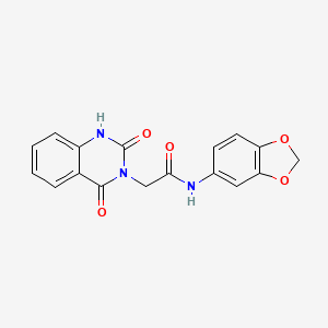molecular formula C17H13N3O5 B4477877 N-(1,3-benzodioxol-5-yl)-2-(2-hydroxy-4-oxoquinazolin-3(4H)-yl)acetamide 