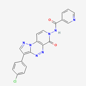 molecular formula C20H12ClN7O2 B4477933 N-[3-(4-chlorophenyl)-6-oxopyrazolo[5,1-c]pyrido[4,3-e][1,2,4]triazin-7(6H)-yl]nicotinamide 