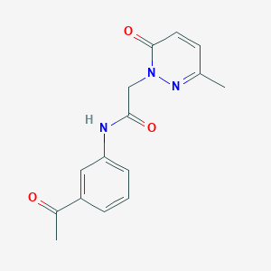 molecular formula C15H15N3O3 B4477935 N-(3-acetylphenyl)-2-(3-methyl-6-oxo-1(6H)-pyridazinyl)acetamide 