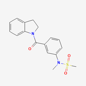 molecular formula C17H18N2O3S B4477960 N-[3-(2,3-dihydro-1H-indol-1-ylcarbonyl)phenyl]-N-methylmethanesulfonamide 