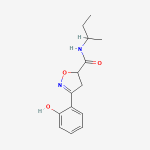 molecular formula C14H18N2O3 B4478365 N-(sec-butyl)-3-(2-hydroxyphenyl)-4,5-dihydro-5-isoxazolecarboxamide 