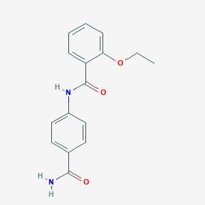 molecular formula C16H16N2O3 B447838 N-(4-carbamoylphenyl)-2-ethoxybenzamide CAS No. 346726-29-2