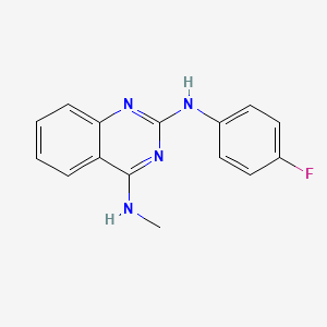 molecular formula C15H13FN4 B4478488 N2-(4-Fluorophenyl)-N4-methylquinazoline-2,4-diamine 