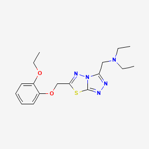molecular formula C17H23N5O2S B4478531 N-({6-[(2-ethoxyphenoxy)methyl][1,2,4]triazolo[3,4-b][1,3,4]thiadiazol-3-yl}methyl)-N-ethylethanamine 
