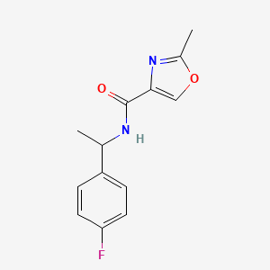molecular formula C13H13FN2O2 B4478553 N-[1-(4-fluorophenyl)ethyl]-2-methyl-1,3-oxazole-4-carboxamide 