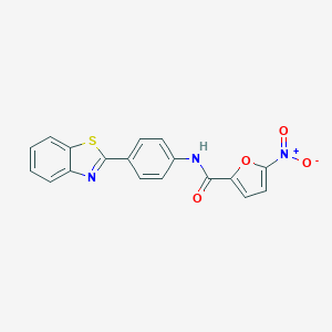 molecular formula C18H11N3O4S B447868 N-[4-(1,3-benzothiazol-2-yl)phenyl]-5-nitrofuran-2-carboxamide 