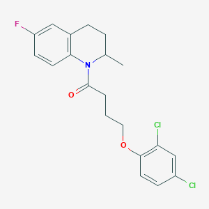 molecular formula C20H20Cl2FNO2 B447880 1-[4-(2,4-Dichlorophenoxy)butanoyl]-6-fluoro-2-methyl-1,2,3,4-tetrahydroquinoline 