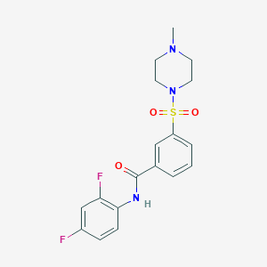 molecular formula C18H19F2N3O3S B4478879 N-(2,4-difluorophenyl)-3-[(4-methyl-1-piperazinyl)sulfonyl]benzamide 