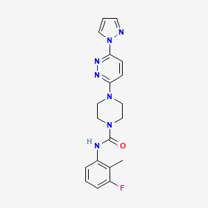 molecular formula C19H20FN7O B4479132 N-(3-fluoro-2-methylphenyl)-4-[6-(1H-pyrazol-1-yl)-3-pyridazinyl]-1-piperazinecarboxamide 