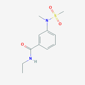 molecular formula C11H16N2O3S B4479163 N-ETHYL-3-(N-METHYLMETHANESULFONAMIDO)BENZAMIDE 