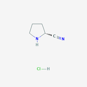 molecular formula C5H9ClN2 B044792 (R)-Pyrrolidine-2-carbonitrile hydrochloride CAS No. 675602-84-3