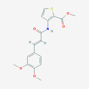 molecular formula C17H17NO5S B447921 Methyl 3-{[3-(3,4-dimethoxyphenyl)acryloyl]amino}-2-thiophenecarboxylate 