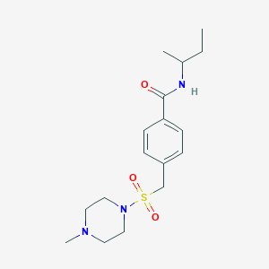 molecular formula C17H27N3O3S B4479265 N-(butan-2-yl)-4-{[(4-methylpiperazin-1-yl)sulfonyl]methyl}benzamide 