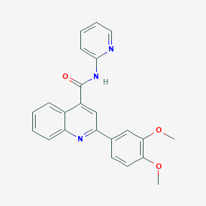 molecular formula C23H19N3O3 B447929 2-(3,4-dimethoxyphenyl)-N-(2-pyridinyl)-4-quinolinecarboxamide CAS No. 354549-57-8