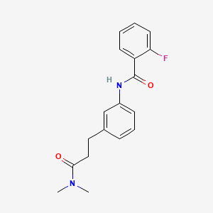 molecular formula C18H19FN2O2 B4479479 N-{3-[3-(dimethylamino)-3-oxopropyl]phenyl}-2-fluorobenzamide 