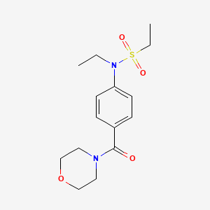 molecular formula C15H22N2O4S B4479507 N-ETHYL-N-[4-(MORPHOLINE-4-CARBONYL)PHENYL]ETHANE-1-SULFONAMIDE 