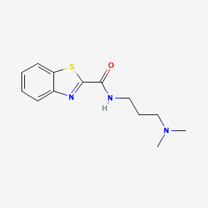 molecular formula C13H17N3OS B4479577 N-[3-(dimethylamino)propyl]-1,3-benzothiazole-2-carboxamide 