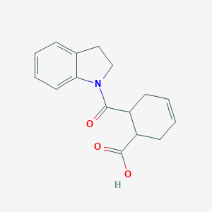 molecular formula C16H17NO3 B447964 6-(Indolinylcarbonyl)cyclohex-3-enecarboxylic acid 