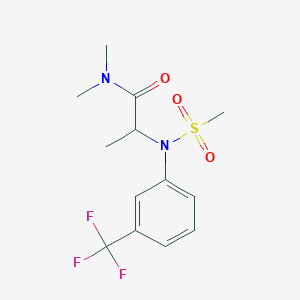 molecular formula C13H17F3N2O3S B4479672 N~1~,N~1~-dimethyl-N~2~-(methylsulfonyl)-N~2~-[3-(trifluoromethyl)phenyl]alaninamide 
