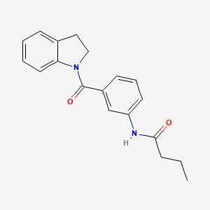 molecular formula C19H20N2O2 B4479697 N-[3-(2,3-dihydro-1H-indol-1-ylcarbonyl)phenyl]butanamide 