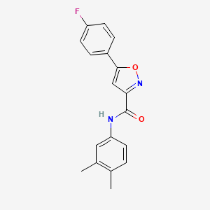 molecular formula C18H15FN2O2 B4479741 N-(3,4-dimethylphenyl)-5-(4-fluorophenyl)-1,2-oxazole-3-carboxamide 