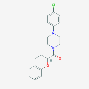 molecular formula C20H23ClN2O2 B447977 1-[4-(4-Chlorophenyl)piperazin-1-yl]-2-phenoxybutan-1-one 