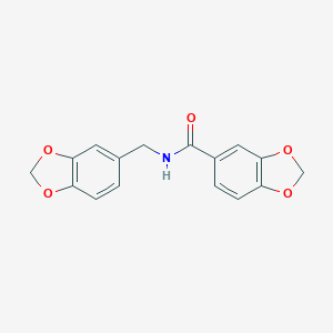 molecular formula C16H13NO5 B447981 N-(1,3-benzodioxol-5-ylmethyl)-1,3-benzodioxole-5-carboxamide CAS No. 325694-56-2
