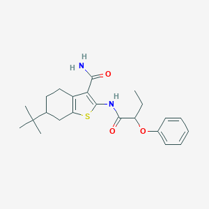 6-Tert-butyl-2-[(2-phenoxybutanoyl)amino]-4,5,6,7-tetrahydro-1-benzothiophene-3-carboxamide