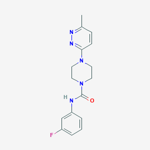 molecular formula C16H18FN5O B4479832 N-(3-fluorophenyl)-4-(6-methyl-3-pyridazinyl)-1-piperazinecarboxamide 