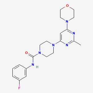 molecular formula C20H25FN6O2 B4479861 N-(3-FLUOROPHENYL)-4-[2-METHYL-6-(MORPHOLIN-4-YL)PYRIMIDIN-4-YL]PIPERAZINE-1-CARBOXAMIDE 